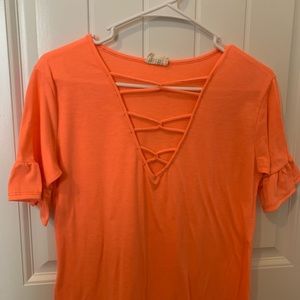 Neon orange, size small top